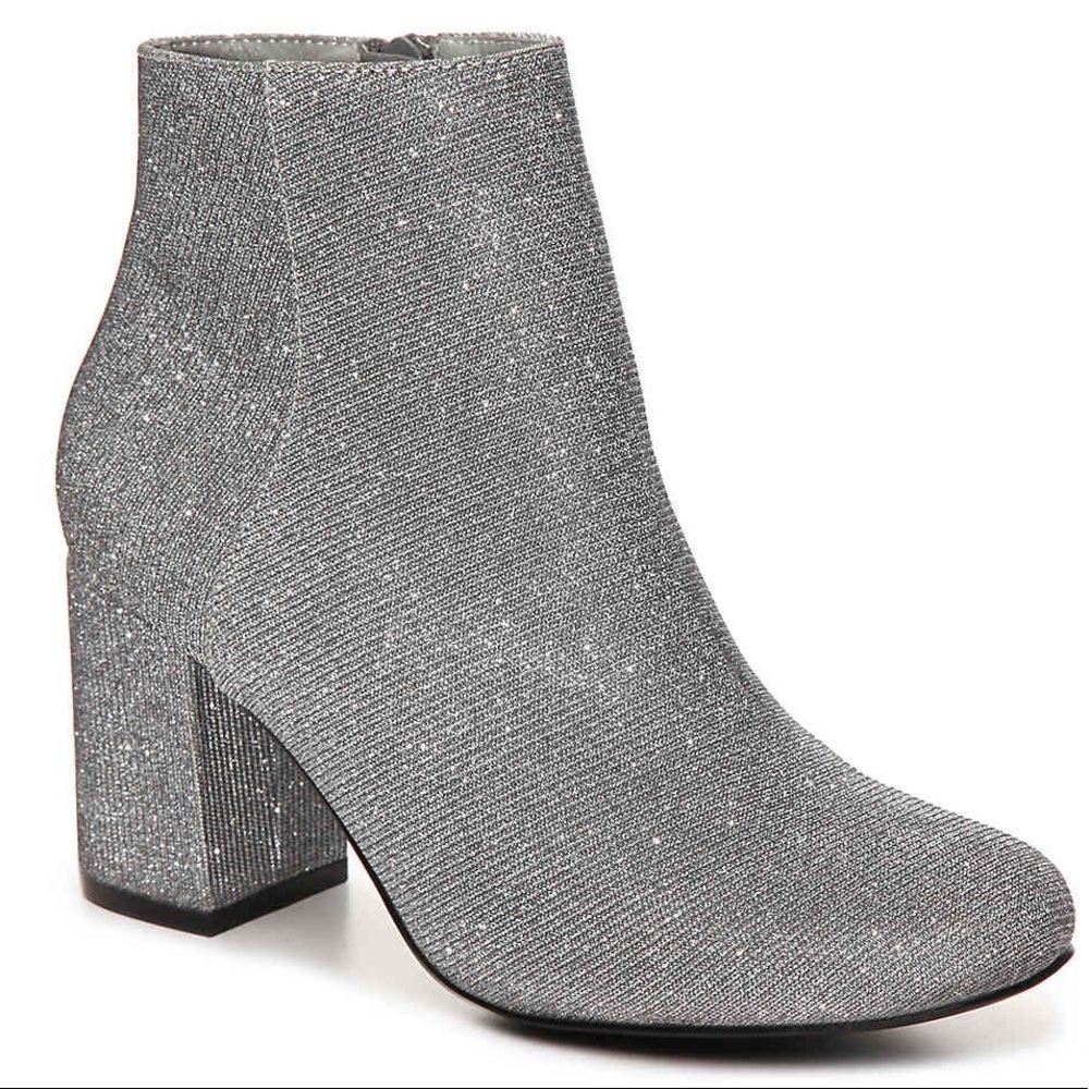 Diba Brodie sparkly pewter booties